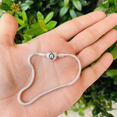Imagem de Pulseira pandora coracão liso prata 925