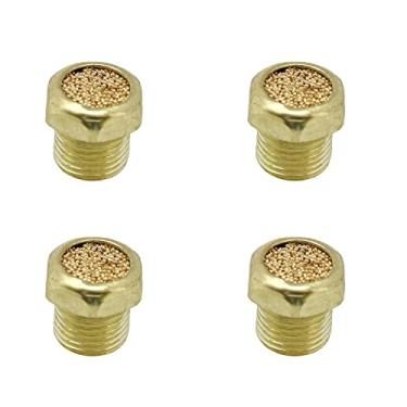 Imagem de ZYAMY 4 peças de ventilação de bronze sinterizado NPT de 1/20.3 cm para cilindros ou válvulas de ação única