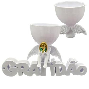 Imagem de Anjo Imagem Decoração Oração Santa Mãe Rainha Gratidão 3D - Point da F