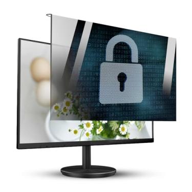 Imagem de HXLXWUSC Protetor de tela de privacidade de computador, filtro de privacidade para monitor suspenso, protetor de tela universal anti-espião, 18-32 polegadas, adequado para biblioteca (32 polegadas 730