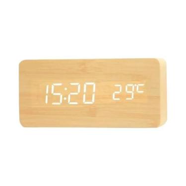 Imagem de Relógio Despertador Digital de Mesa com Temperatura - Display LED e De