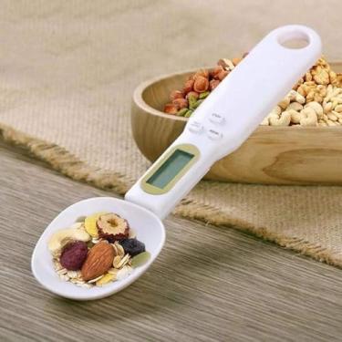 Imagem de Colher Medidora Digital com Balança de Precisão 0,1g até 500g – Cores Sortidas – Ideal para Culinária, Suplementos e Receitas Fitness