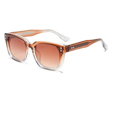 Imagem de HPIRME Óculos de sol rebite masculino feminino gradiente óculos de sol ao ar livre proteção UV protetor solar, 3, tamanho único