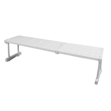 Imagem de Prateleira de Tensão de Armário Ajustável, Organizador de Prateleira de Economia de Espaço Prateleiras de Bancada para Armários, Guarda -roupas, Pias, Bacias de (Comprimento