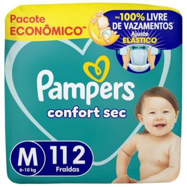 Imagem de Fralda Pampers Confort Sec Tamanho M 112 Fraldas Descartáveis