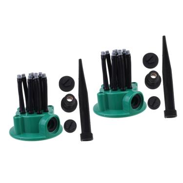 Imagem de Aspersor de jardinagem, 2 peças de irrigação rotativa de jardinagem sistema de irrigação de água multifunções multifunções para plantas de interior, irrigador de flores, vaso de água automático para