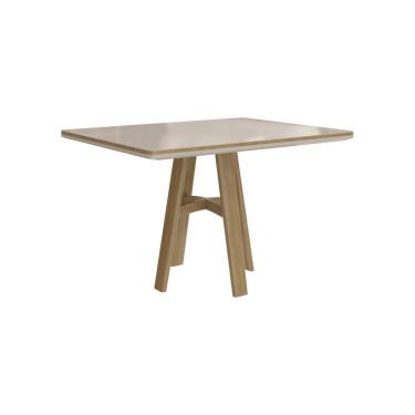 Imagem de Mesa Para Sala De Jantar ágata 120x90cm Tradição Móveis Naturalíssimo/off White