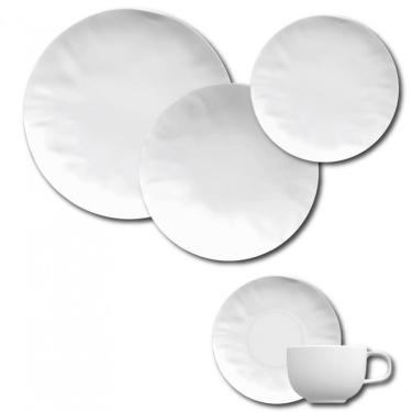 Imagem de Aparelho De Jantar, Chá E Sobremesa 20 Peças Orgânico Em Porcelana Branco