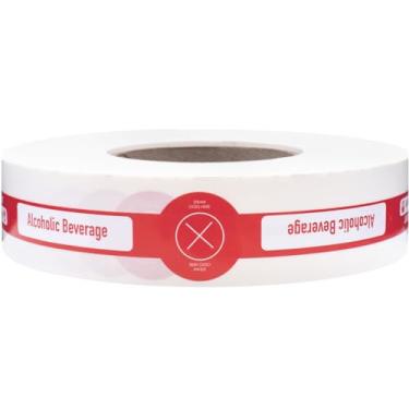 Imagem de Etiquetas para bebidas alcoólicas/canudo, 3,1 x 25,4 cm, total de 500 etiquetas por rolo
