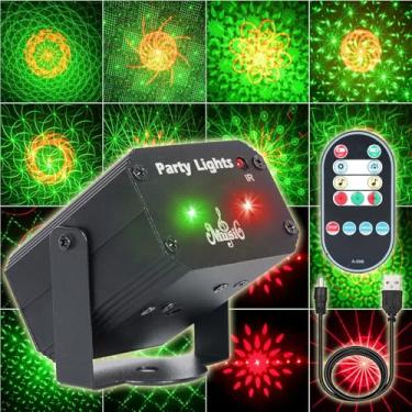 Imagem de Sumger Luzes De Festa Recarregáveis Sumger, Luz Discoteca Dj, 32 Padrões Laser, Efeitos Estroboscópicos Palco Ativados Por Som Com Controle Remoto Para Aniversários Internos, Halloween, Karaokê, Clu