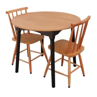 Imagem de Jogo de Jantar Colonial Brisa Mesa 80cm + 02 Cadeiras TOP - Rustico Li