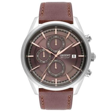 Imagem de Relógio ORIENT masculino cronógrafo couro MBSCC053 N1NX