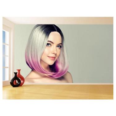 Imagem de Papel De Parede 3D Salão De Beleza Corte Cabelo 3,5M Slb05 - Você Deco
