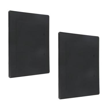 Imagem de UTALIND 2 peças de painel de acesso ABS para drywall, painel de acesso ao teto, placa de parede para porta de utilidade oculta, elétrica, encanamento ou armazenamento, fácil instalação (preto)