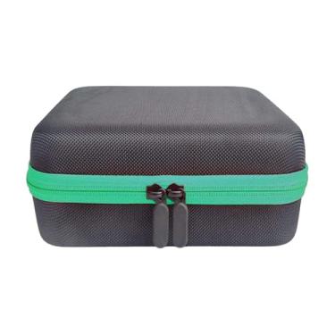 Imagem de YWJLQH Caixa de dados, bolsa de dados, mesa, jogo de tabuleiro com bandeja removível com fenda, organizador à prova de choque, suporte para transporte, caixa, Verde