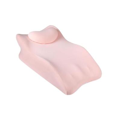 Imagem de IEUDNS Travesseiro de cunha para cama confortável, multifuncional, com apoio para as costas, para relaxar, descansar e assistir a filmes, Rosa