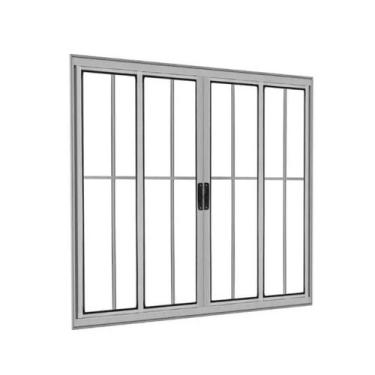 Imagem de Janela de cozinha vitro 4 folhas com grade brilhante - ESQUADRIAS NOVO