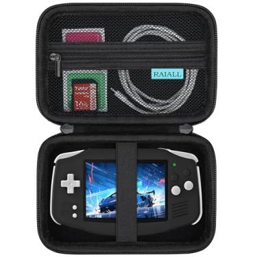 Imagem de RAIALL Estojo Rígido Para Consoles De Videogame Portáteis Anbernic Rg 34Xx, Bolsa Viagem Console Jogos Retrô Clássico Rg34Xx, Bolso Malha Cabo Usb Tipo C E Cartão Sd, Preto