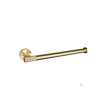 Imagem de Conjunto de banheiro dourado escovado - Toalheiro de aço inoxidável 304 e suporte para papel higiênico - Kit completo de ferragens, barra de toalha C