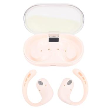 Imagem de Zopsc Fones de Ouvido Sem Fio Com Gancho de Ouvido, Gradiente Luminoso -Farbskport -ohrphen, Fones de Ouvido Bluetooth para Estudos de Vida Profissional (Bege)