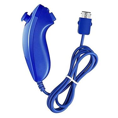 Imagem de TechBrasil Nunchuk Azul - Controle de Videogame para Nintendo Wii e Wii U