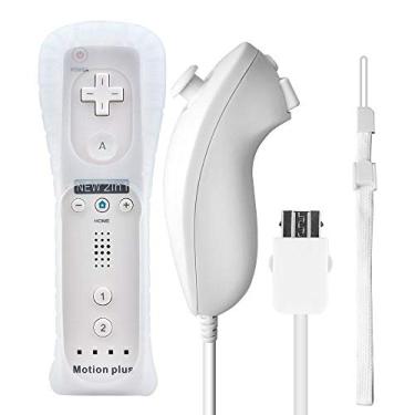 Imagem de Controle Nintendo Wii Remote Plus + Nunchuck Branco Wii U