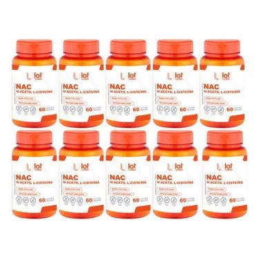 Imagem de Kit 10un Nac 600mg 60 Cápsulas - LOT NUTRITION, Sem Sabor