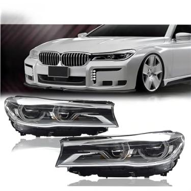 Imagem de Lâmpada de neblina esquerda direita LED luz diurna frontal LED conjunto de farol lâmpada de canto de luz ampla compatível com série 7 G11 G12 2016-2019 (esquerda)