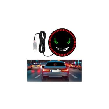 Imagem de Luz olhos de diabo para para-brisas, USB Plug and Play luz olhos LED para carro com 11 modos, luz olhos de diabo para carro, luzes dinâmicas olhos de diabo para carro, olhos para o para-brisas do