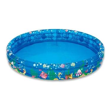Imagem de Piscina Inflável Redonda Animais Marinhos Infantil 180litros