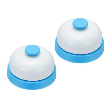 Imagem de PATIKIL Call Bell, 7,2 cm pequeno anel de serviço de mesa campainhas para recepção recepção balcão jantar bar hotel sala de aula, azul, pacote com 2