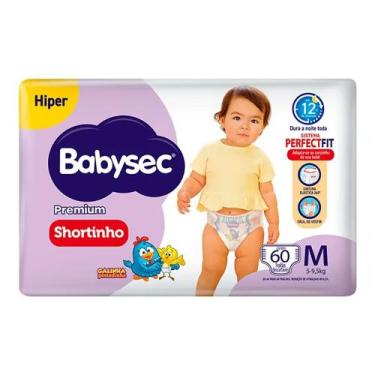 Imagem de Fralda Descartável Babysec Galinha Pintadinha Shortinho Hiper M Com 60