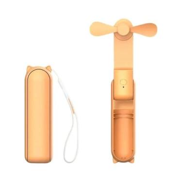 Imagem de Mini Ventilador Portátil Portátil USB Recarregável Designer Gancho Des