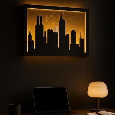 Imagem de Quadro Decorativo Paisagens com led Luminária de parede - EEMobile, Sk