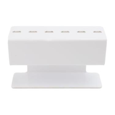 Imagem de Pinça de pinça acrílica de 8 orifícios Tweezers de extensão de cílios do suporte para o armazenamento de exibição de salão (Branco)