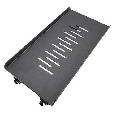 Imagem de Suporte de CPU para torre de PC, suporte de CPU de metal com rodas giratórias - Suporte de mesa resistente para PC Carrinho PC Tower Floor Stand para a maioria dos PCs de jogos Suporte de CPU (preto