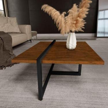 Imagem de Mesa Centro Estilo Industrial Berlin Decorativa Moderna Klm Móveis dis