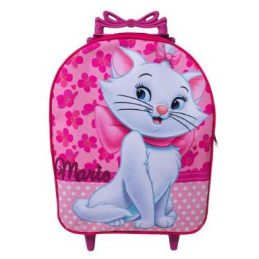 Imagem de Mochila Escolar Gata Marie Carrinho Menina Rosa - DB