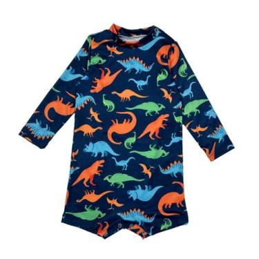 Imagem de Macaquinho Bebê Infantil Praia Com Proteção Solar Uv 50 - Jagar, Dino 