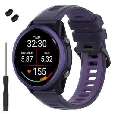 Imagem de TopPerfekt Pulseira de relógio compatível com Garmin Forerunner 570 de 47 mm, pulseiras de substituição de silicone macio adequadas para smartwatch Garmin Vívoactive 4/Venu 3/Forerunner265/255 para