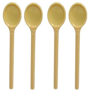 Imagem de Mini Colherzinha Bege Talher De Sobremesa Com 50 Unidades - RA