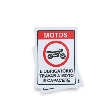 Imagem de Kit 3 Placas sinalização 15x21cm EM PVC PL(449) - Tema: Exclusivo Moto