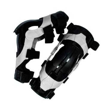 Imagem de Joelheira Articulada Amx Rx Trilha Motocross Enduro Velocross, Branco,