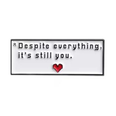 Imagem de Emblema esmaltado de 3 cm do videogame Independente de Undertale Sans Papyrus Despite Everything It's Still You Heart