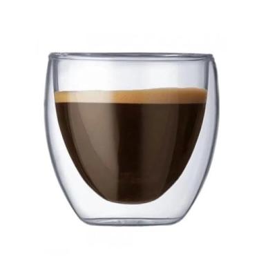 Imagem de Copo Vidro Duplo Café Expresso Chá Capuccino 4 Peças 80 Ml