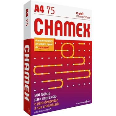 Imagem de Kit c/ 3 Papel sulfite A4 Chamex resma 500 folhas 75g