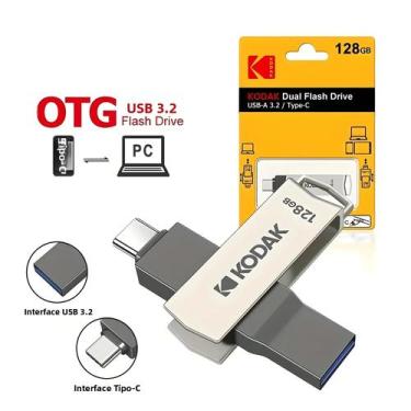 Imagem de Pen Drive Rotativo Tipo-C USB 32GB 64GB 128GB 256GB KODAK K273 USB3.2 