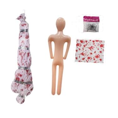 Imagem de Esquirla Manequim inflável de Halloween, corpo morto, cosplay, adereço assustador, horror, corpo falso, boneco para decoração de quintal, Style D