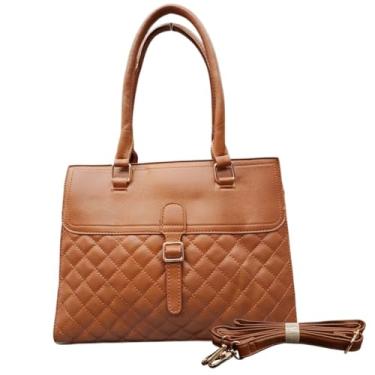 Imagem de Bolsa De Ombro e Transversal Alfama Clássica Elegante Prática Dia a Dia Trabalho Faculdade Viagem (Marrom)