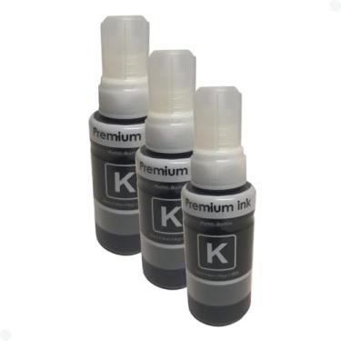 Imagem de Kit 3 Refil De Tinta Para Recarga Compativel 664 Bk